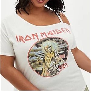 Iron Maiden Cold Shoulder Tshirt